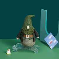 Ornement en peluche Tomte de Pâques gnomique suédois en coton avec éclairage pour la maison en Irlande du Nord, pour plateau à étages ou bureau