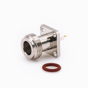 N loại nữ bảng điều khiển gắn kết nối 4 lỗ mặt bích không thấm nước ngoài trời kết nối đồng trục - Product Image 1