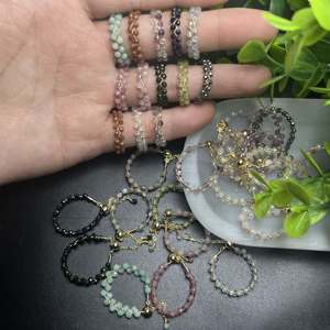 Chất Lượng Cao Tay Dệt Pha Lê Hạt Ngón Tay Nhẫn Có Thể Điều Chỉnh Đá Quý Nhẫn Cho Phụ Nữ Người Đàn Ông Món Quà Liên Hệ Chúng Tôi Để Có Thêm Vật Liệu - Product Image 6