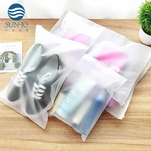 SUNHO Top Quality Packaging Clothing Customised Printing Frosted Ziplock Bags Zipper Bag Plastic