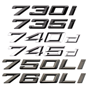Emblema trasero electrochapado ABS para el nuevo <span class=keywords><strong>BMW</strong></span> Serie 7, modelos 730i, 745d, 460Li, con indicación de cilindrada. - Product Image 3