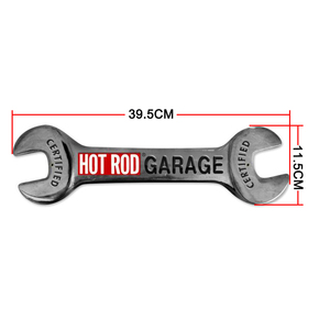 Panneau <span class=keywords><strong>de</strong></span> garage en métal gaufré, décoratif vintage, avec motif clé à molette et clé inglesse en <span class=keywords><strong>relief</strong></span> rétro, pour Man Cave, garage, atelier - Product Image 2