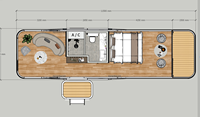 Maison capsule de luxe préfabriquée, hôtel capsule avec chambre et salon