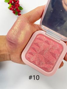 Vegan Glow Face Iluminating Makeup Highlighter Palette Etiqueta privada Prensado Shimmer Powder Logotipo personalizado Resaltadores de bronce - Product Image 5