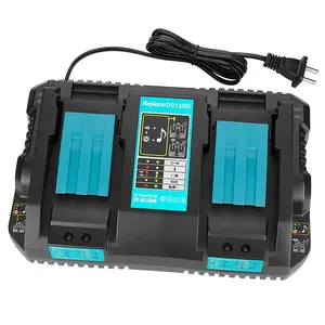 Lithium-Ion Dual Port Charger DC18RD 4A für Makitas 18V Battery Charger DC18RC DC18RA DC18SF Compatible mit Makitas 14.4V 18V