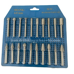 Đá mài khắc công cụ 1/4 "Shank kim cương Burrs Bộ BUR khoan bit - Product Image 1