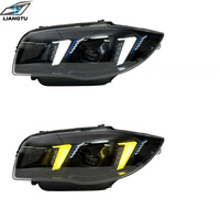 Phares LED style laser pour BMW E87, pour Série 1 E81 E88 E82, style amélioré, DRL jaune, Plug & Play