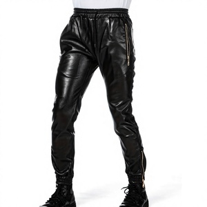 Leather Pants Unique Design Genuine Leather Unisex Pants Breathable Lightweight Formal Black Wholesale Leather Pants - Product Image 1