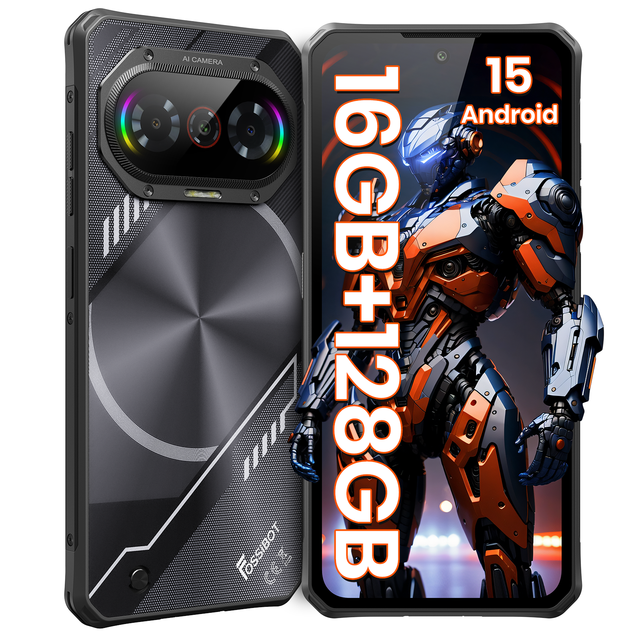 Fossibot F114 New Original Android Rugged Phone 6.67 Inch 5000mAh 18W Fast Charge Ip68 Ip69K Waterproof Cell Mobile Smartphone