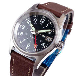 导航仪GMT手表Tandorio 36毫米NH34A机芯白色黑色表盘20ATM防水飞行员 - Product Image 4