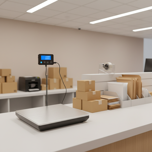 उच्च परिशुद्धता वाले बड़े प्लेटफॉर्म स्टेनलेस स्टील 200 किलोग्राम भारी शुल्क पोस्ट ऑफिस ब्लेन्स पैकेज डिजिटल डाक स्केल शॉपिंग स्केल - Product Image 1