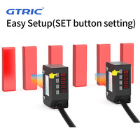 Sensor Óptico de Contraste de Código de Color GTRIC, Fuente de Luz RGB de 12-24 V CC, Reconocimiento de Color, Interruptor Fotoeléctrico, Sensor de Marcado de Color