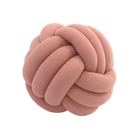 Coussin décoratif en forme de boule nouée, rembourré en coton PP, doux et tissé, pour canapé, décoration intérieure, vente en gros d'usine
