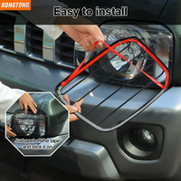 Offre Spéciale accessoires extérieurs en fer couvercle de phare avant lampe frontale décoration et Protection pour Suzuki Jimny 2007-2017