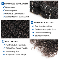 Mèches bouclées brésiliennes 100% naturelles — ali queen, extensions de cheveux humains, non traités, 10A, vente en gros