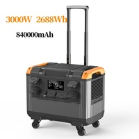 Centrale Électrique Portable 3000W 2688Wh à Onde Sinusoïdale Pure, Batterie LiFePo4, Panneau Solaire MPPT, pour Voiture, Maison, Secours et Extérieur