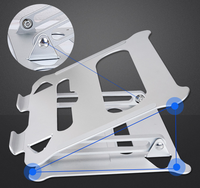 Support d'ordinateur portable réglable en aluminium, avec Base rotative à 360 °, Riser ergonomique pour le travail inverse