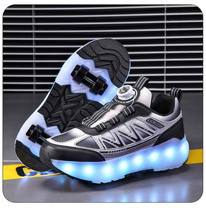 Trẻ Em Của Con Lăn Giày Bốn Bánh Xe Mùa Hè Chàng Trai Sáng Có Thể Tháo Rời Cô Gái Sinh Viên Với Bánh Xe Sneakers - Product Image 5