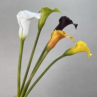 Bunga Lily Buatan Sentuhan Nyata Buatan Tangan, Batang Panjang 84 cm, Bunga Lily Sutra Imitasi Berlapis untuk Dekorasi