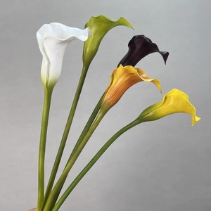 artificielles au réalisme exceptionnel, fabriquées à la main; lys en soie synthétique à tige longue de 84 cm - Product Image 2
