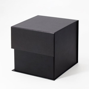 7x7x7 custom available black cube storage packaging gift box with magnetic closing lid
