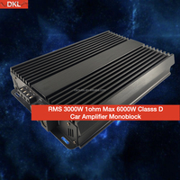 Amplificateur de caisson de basses de voiture à gamme complète RMS 3000W classe D Max 1 ohm crête 6000W SPL amplificateur de voiture à basse forte monobloc