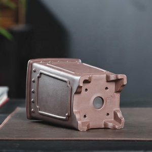 Pot en cascade de forme carrée classique Pot de bonsaï de sable violet Yixing - Product Image 4