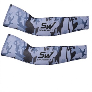 SPARKWELL INDUSTRIES Manchons de cyclisme unisexes personnalisés anti-UV respirants en soie glacée rafraîchissante à compression 100 % polyester 120g - Product Image 1
