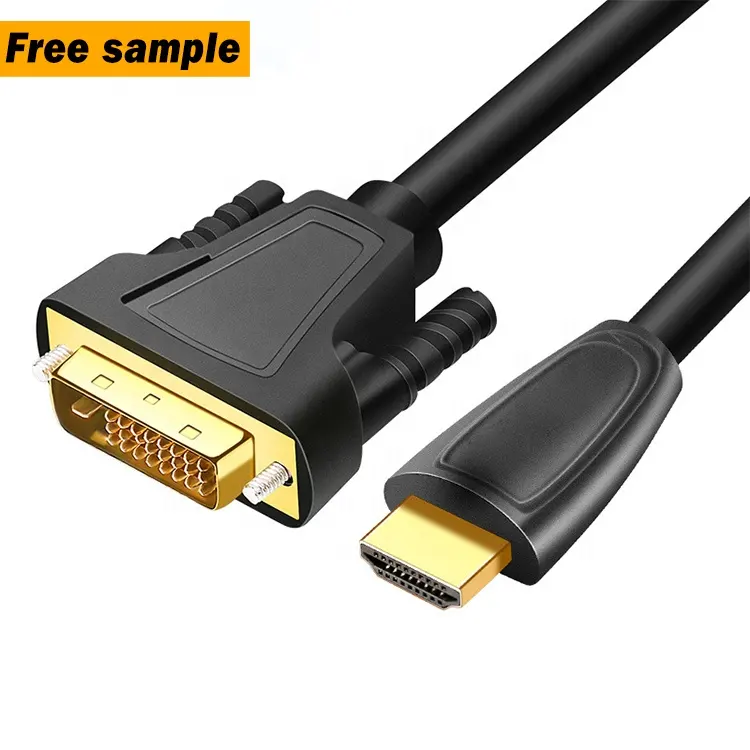 Customize logo length 1m 2m 3m male to male 24+1 dvi-d conversion hdmi to dvi two-way conversion cable