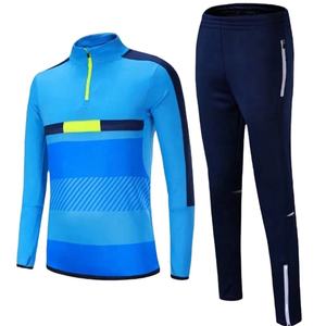 Pleine manches longues fermeture bleu couleur hommes survêtement - Product Image 3