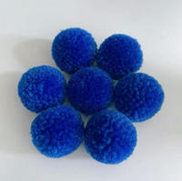 Pompon en fil pelucheux rond de 3 cm, pendentif décoratif, accessoire pour vêtements et cheveux, pompon pour l'éducation précoce des enfants