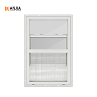 Ventanas Doble Hoja Aislantes Acústicamente Estilo Americano WANJIA en Oferta, Ventanas Doble Hoja de Vinilo con Vidrio Low-E para Interiores de Casa