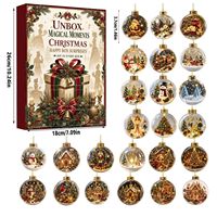 Calendrier de l'Avent de Noël avec peinture diamant, 24 jours, ornements en acrylique, boîte mystère DIY, artisanat, vente en gros, fourniture en vrac, cadeau