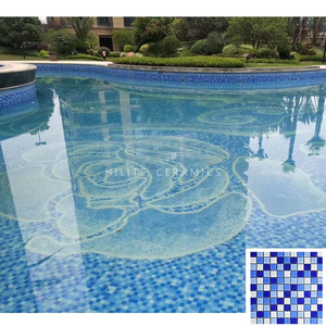 Giá bán buôn Gạch <span class=keywords><strong>Mosaic</strong></span> 300x300mm pha trộn Blues kính hồ bơi Gạch <span class=keywords><strong>Mosaic</strong></span> - Product Image 2