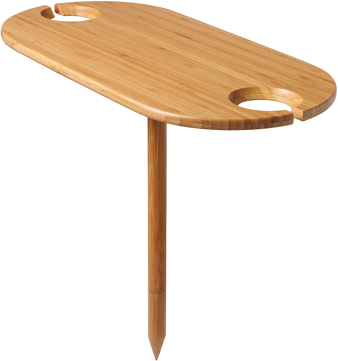 Combohome открытый держатель для вина Бамбуковый стол держит 2 бокала для вина складной стол с наземной стойкой уличный деревянный стол