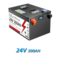 Paket Baterai LiFePO4 24V 300Ah Isi Ulang Baru dengan Fungsi APP Terintegrasi untuk BMS Solar RV Penyimpanan Rumah Perahu Stok