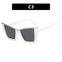 Gafas de Sol de Moda al por Mayor, Estilo Ojo de Gato, Extragrandes, con Bisagras Metálicas, Montura de PC de Lujo, Protección UV400, Ligeras, para Fotografía Urbana y Pasarela