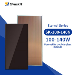 Panneaux solaires Sunkit 100W à 140W à double vitrage, vente en gros d'usine, résistance aux hautes températures, mono PERC, haute qualité - Product Image 1