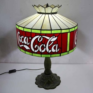 Lámpara de Mesa LED Tiffany de Vitral con Diseño Europeo LongHuiJing de 16 Pulgadas con Base de Metal de Loto - Product Image 3