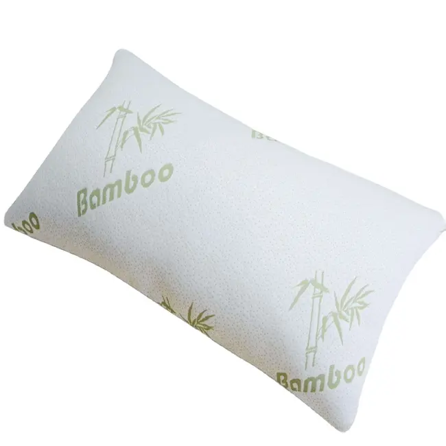 竹繊維整形外科用枕ベッドホテル用の100% 細断された低反発枕洗える取り外し可能なカバー
