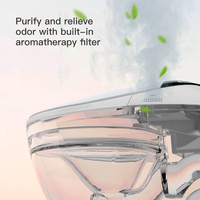 Toilette intelligente en forme d'œuf pour la maison et l'hôtel, avec limite de pression d'eau, bouclier en mousse, fonction vocale, toilette monobloc