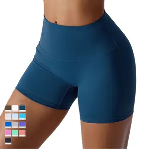 Pantalones cortos con costuras para mujer, transpirables, Scrunch, tallas grandes, pantalones cortos de cintura alta para glúteos, pantalones cortos deportivos para Yoga y gimnasio para mujer