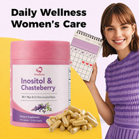 Kapsul Inositol & Chasteberry Chinaherbs Private Label untuk Dukungan Kesehatan Wanita Sehari-hari, Formula Khusus, Pengambilan Sampel Cepat