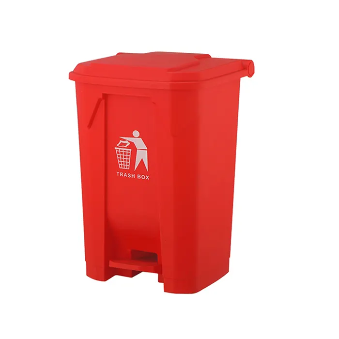 プラスチック50L廃棄物屋外PPHDPEエコリサイクルゴミ箱プーベルウィーリー収納ペダルゴミ箱ゴミ箱