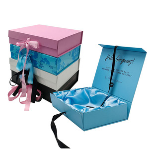 Hộp Quà Tặng Lụa Tùy Chỉnh Hộp Quà Tặng Từ Tính Giấy Cứng Logo Để Đóng Gói Nối Tóc, Hộp Bao Bì - Product Image 5
