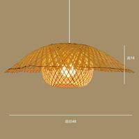 Abat-jour de lampe LED en bambou fait main de haute qualité, réglable en hauteur, pour café et restaurant, luminaire suspendu simple