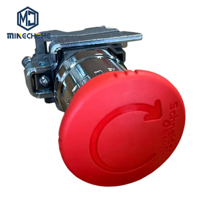 Botón de Parada de Emergencia Industrial XB4BS8441, Cabeza de Champiñón de 40 mm, Botón Pulsador con Contactos 1NC 2NC 3NC para Panel de Control de Máquinas - Product Image 1