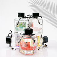 Livraison directe Échantillons gratuits No Fire Multifonctionnel Grande Capacité Transparent 500ml Diffuseur de parfum à roseaux avec boîtes d'emballage
