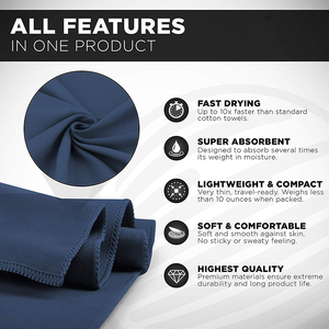 Superdry Cheap Microfiber <strong>70</strong> <strong>Polyester</strong> <strong>30</strong> <strong>Polyamide</strong> Sports <strong>Towel</strong> with Bag - Product Image 2