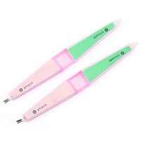 Lime à ongles double face en plastique multi-facettes 4-en-1, outil de polissage et de lissage, dissolvant de cuticules en forme de V, modèle TX2007 pour